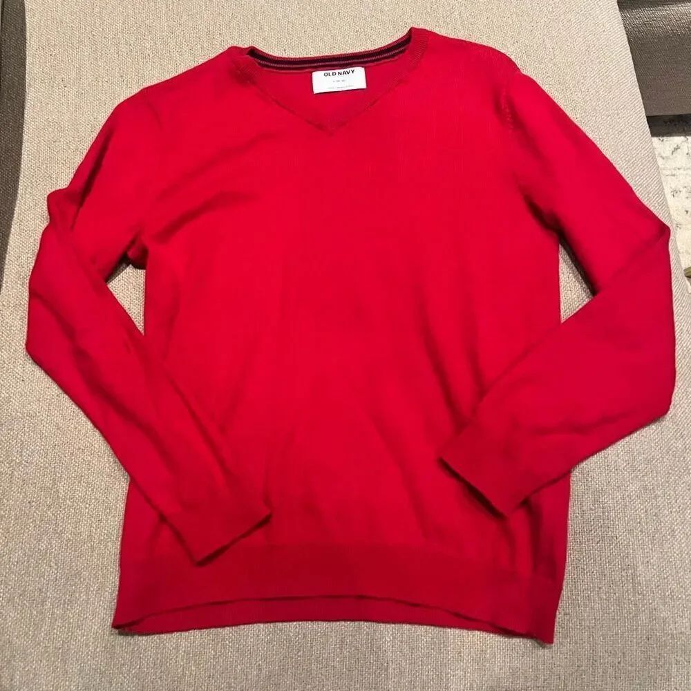 Boys Red Old Navy 100% Cotton Sweater